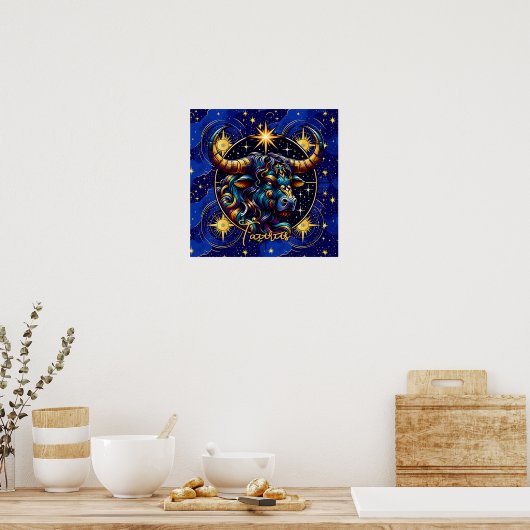 Horoscope Sign Taurus Zodiac Astrology Poster (Keuken)
