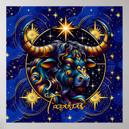 Horoscope Sign Taurus Zodiac Astrology Poster