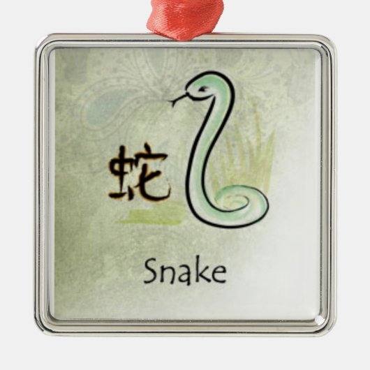 HOROSCOPE SNAKE METALEN ORNAMENT (Voorkant)