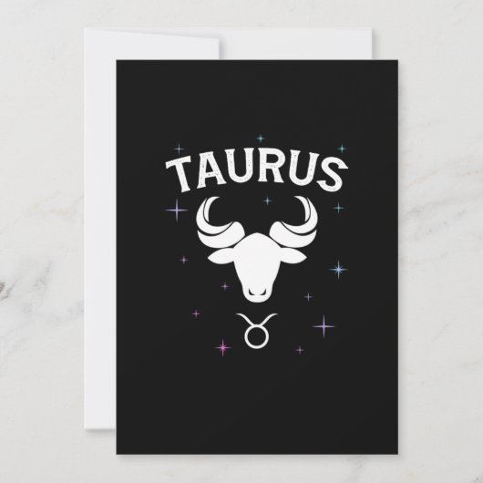 Horoscope Taurus Symbol Zodiac Sign Costuum Kaart (Voorkant)