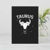 Horoscope Taurus Symbol Zodiac Sign Costuum Kaart (Staand voorkant)