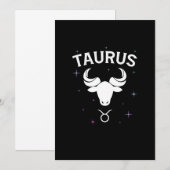 Horoscope Taurus Symbol Zodiac Sign Costuum Kaart (Voorkant / Achterkant)