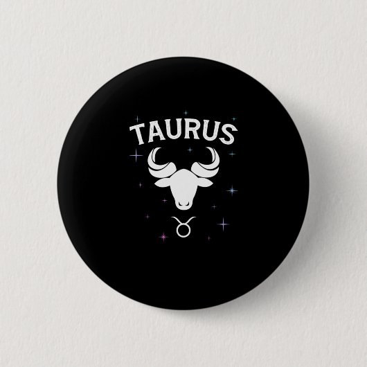 Horoscope Taurus Symbol Zodiac Sign Costuum Ronde Button 5,7 Cm (Voorkant)