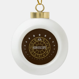 Horoscope/Weegschaal Keramische Bal Ornament