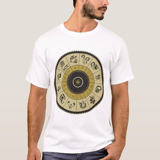 Horoscope Wheel Mannen T-Shirt (Voorkant)