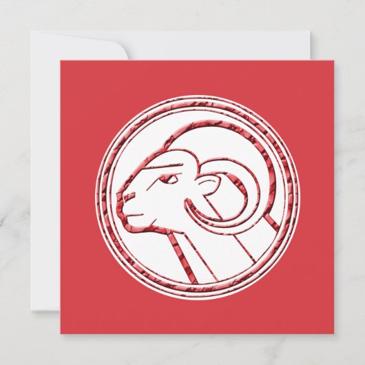 Horoscope Zodiac Sign Aries Feestdagenkaart (Voorkant)