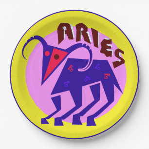 Horoscope Zodiac Sign Aries, Party Paper Borden Papieren Bordje