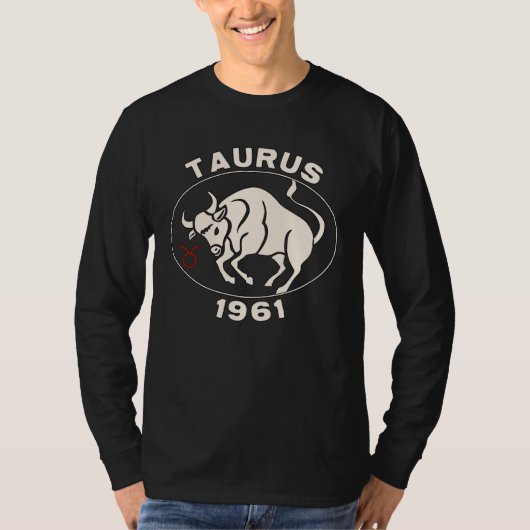 Horoscope Zodiac Sign Bull Taurus 1961 T-shirt (Voorkant)
