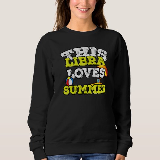 Horoscope Zodiac Sign Libra Loves Summer Trui (Voorkant)