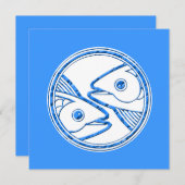 Horoscope Zodiac Sign Pisces Feestdagenkaart (Voorkant / Achterkant)