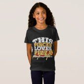 Horoscope Zodiac Sign Pisces Loves Pizza T-shirt (Voorkant volledig)