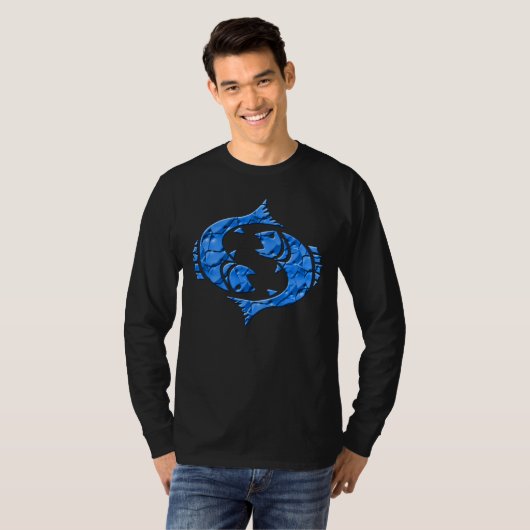 Horoscope Zodiac Sign Pisces T-shirt (Voorkant volledig)