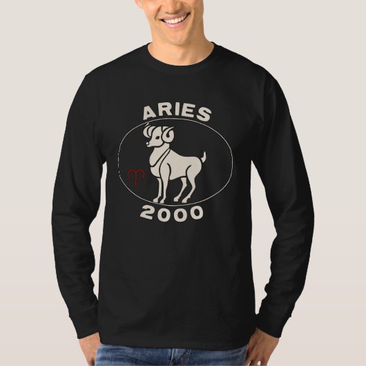 Horoscope Zodiac Sign Ram Aries 2000 T-shirt (Voorkant)