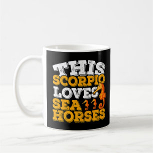 Horoscope Zodiac Sign Scorpio houdt van Zee paarde Koffiemok