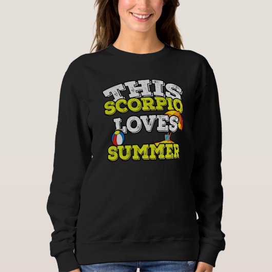 Horoscope Zodiac Sign Scorpio Loves Summer Trui (Voorkant)