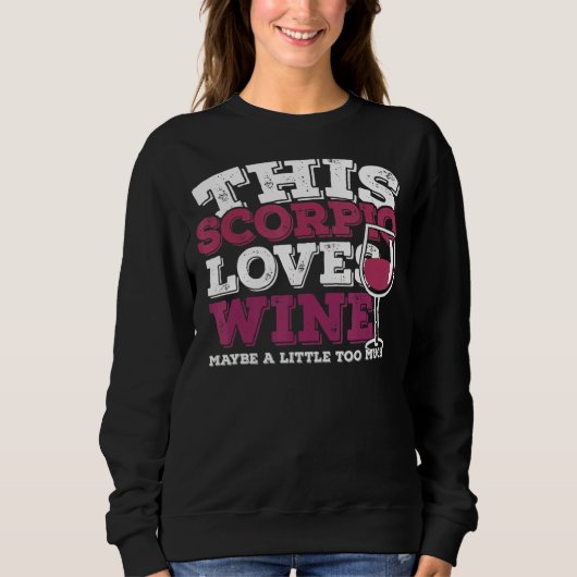 Horoscope Zodiac Sign Scorpio Loves Wine Trui (Voorkant)