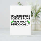 HORRIBELE WETENSCHAPPELIJKE PUNTEN PERIODIEK BEDANKKAART (Staand voorkant)