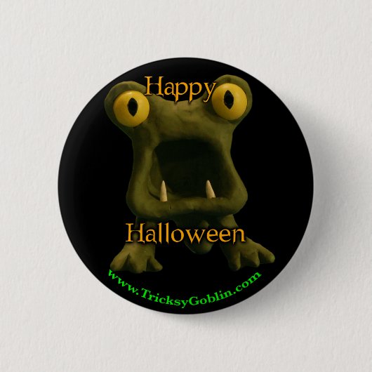 Horrible Monster Halloween Button (Voorkant)