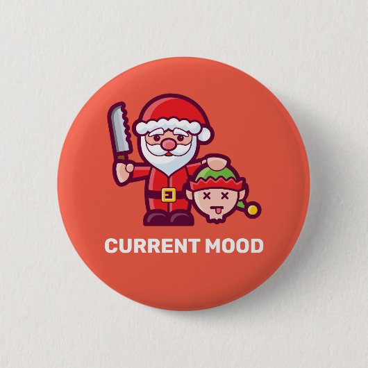 Horrible Santa Claus Ronde Button 5,7 Cm (Voorkant)