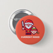 Horrible Santa Claus Ronde Button 5,7 Cm (Voorkant /achterkant)