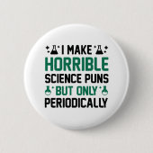 Horrible Science Puns Ronde Button 5,7 Cm (Voorkant)