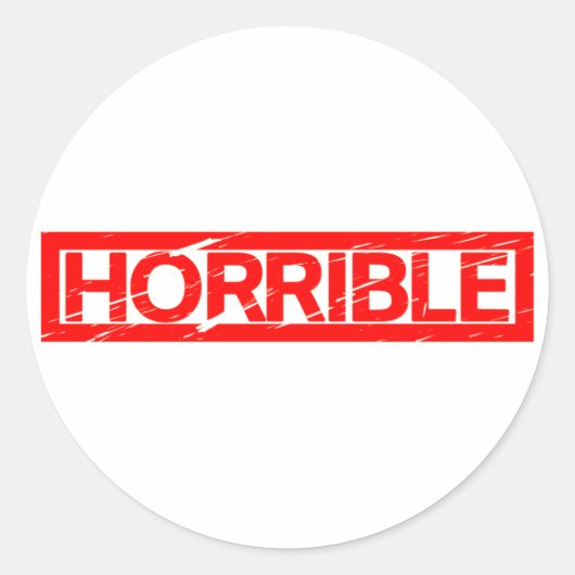 Horrible Stamp Ronde Sticker (Voorkant)