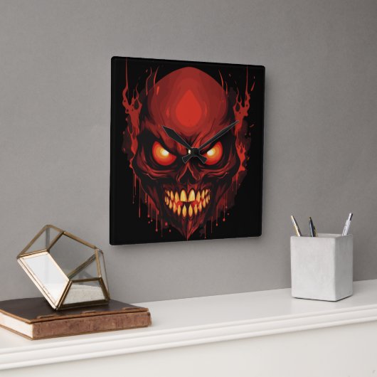 Horrifying Hollow Vierkante Klok (Kantoor)