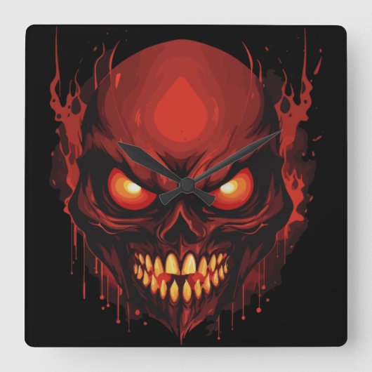 Horrifying Hollow Vierkante Klok (Voorkant)