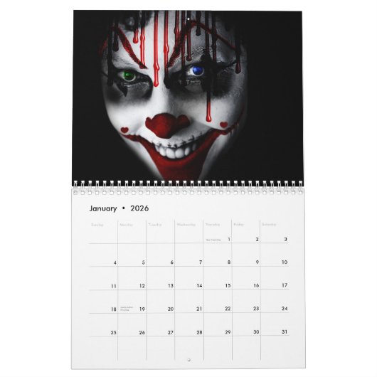 Horror 2025 kalender (Jan 2026)