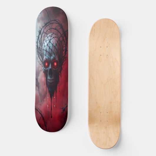 Horror Aesthetic Skull Persoonlijk Skateboard (Voorkant)