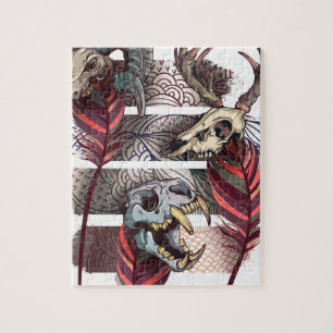 Horror Animal Curse Skelethuid Legpuzzel