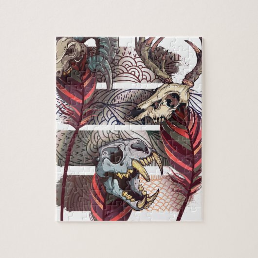 Horror Animal Curse Skelethuid Legpuzzel (Verticaal)