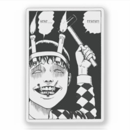 Horror anime art sticker