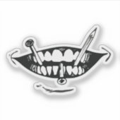 Horror anime art sticker (Voorkant)