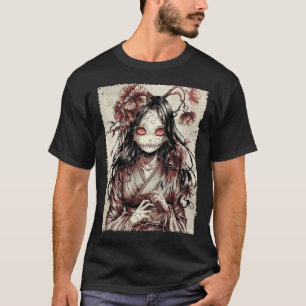  Horror Anime Girl Manga Japans Creepy Ha T-shirt