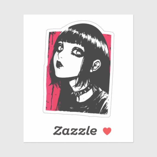 Horror anime girl  sticker (Vel)
