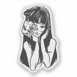 Horror anime girl  sticker