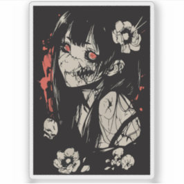 Horror anime girl  sticker