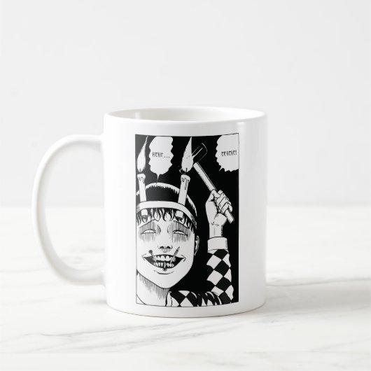 Horror anime kunst koffiemok (Links)