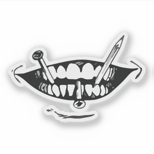 Horror anime kunst sticker (Voorkant)