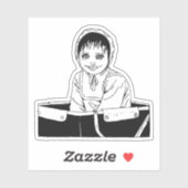 Horror anime kunst sticker (Vel)