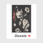 Horror anime meisje  sticker (Vel)