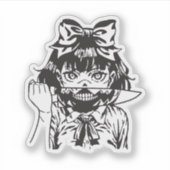 Horror anime sticker (Voorkant)