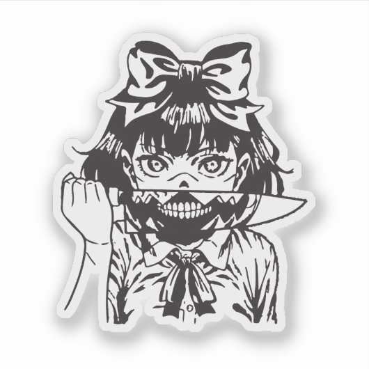 Horror anime sticker (Voorkant)