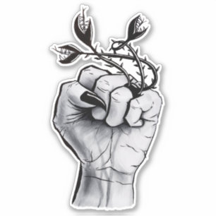 Horror Art Black Magic Ring Hand Dark Fantasy Sticker