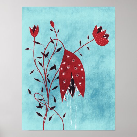 Horror Art Creepy Carnivorous Plant Poster (Voorkant)