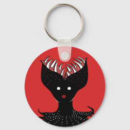 Horror Art Creepy Demon Monster Sleutelhanger