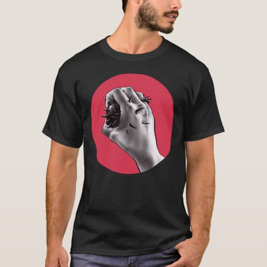 Horror Art: Fist Gothic T-shirt (Voorkant)