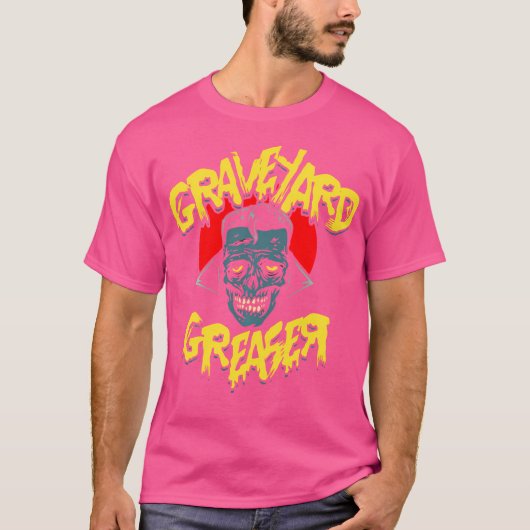 Horror Art - Zombie Greaser Punk Psychobilly Lowbr T-shirt (Voorkant)