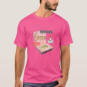 Horror Beer Pizza T-shirt